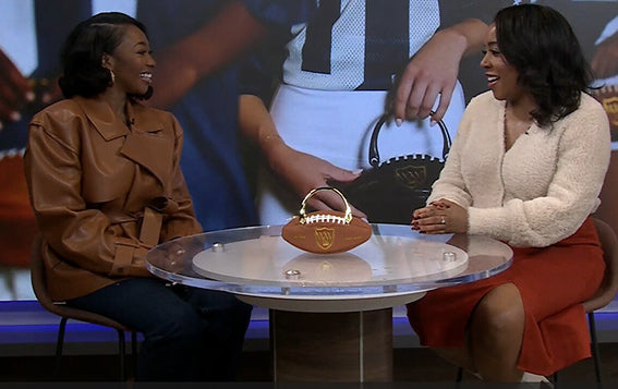 Women with Ballz: Kayla Jones, wife of Denver Bronco D.J. Jones, creates line of football-inspired purses